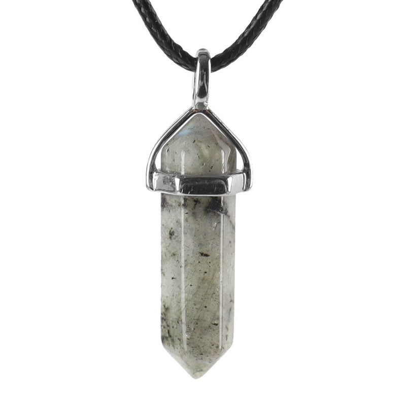 Hexagonal Chakra Pendant - Natural Gemstone Healing Crystal Necklace