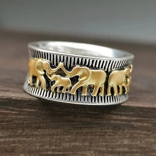 Gold Elephant Ring