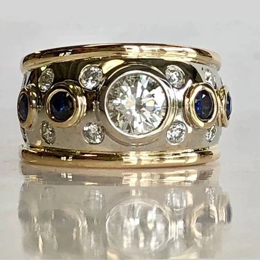 Zircon Inlaid Ring
