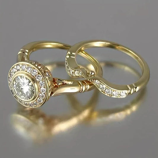 Fiona | Gold & Zirconia Ring Pack