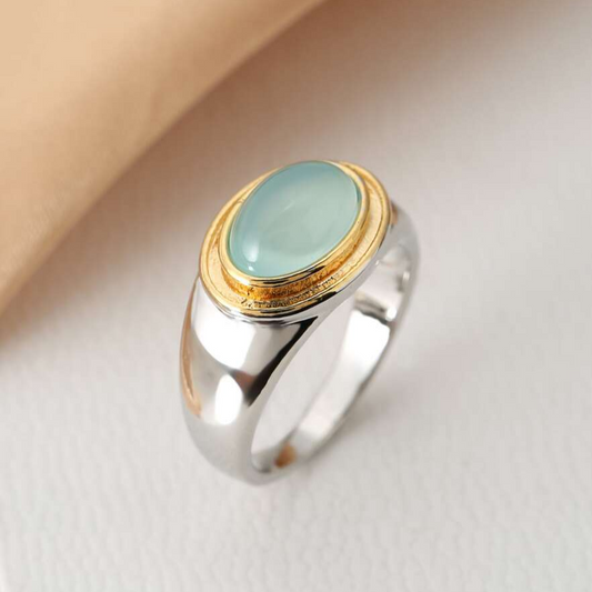 Green Moonstone Ring