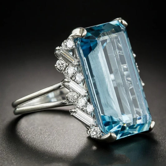Crystal Blue Ring