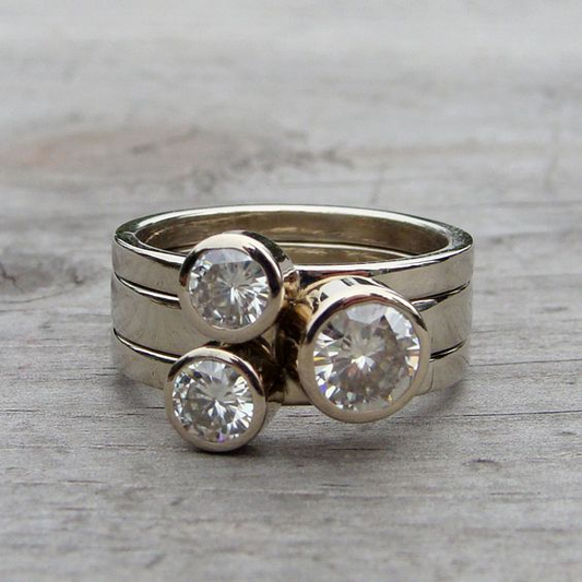 Ring "triple" With Zirconia