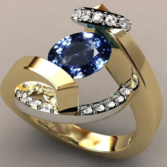 Ring With Blue Zircon