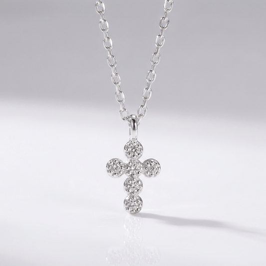 Mini Diamonds Cross Necklace