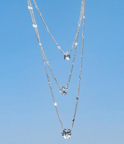 Multi-layered Five-pointed Star Heart Drop Necklace
