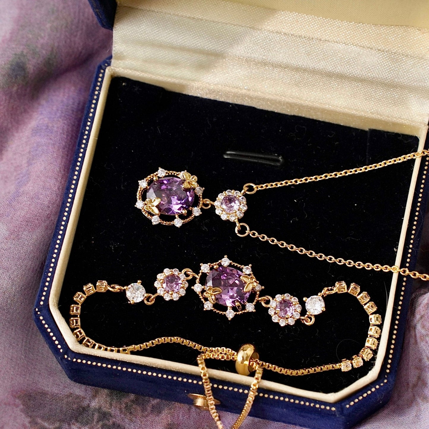 Lilac Butterfly Bracelet