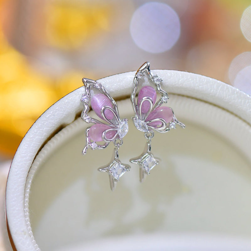 Lilac Butterfly Earrings