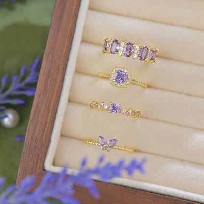 Lilac Butterfly Ring