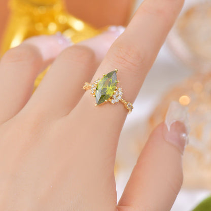 Marquise Peridot Ring