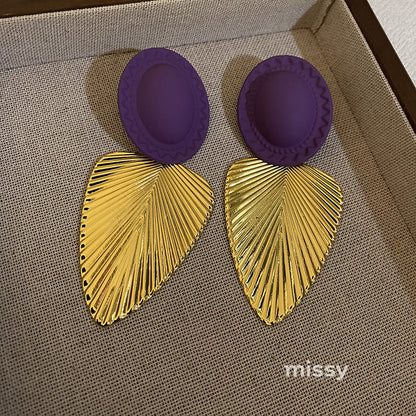 Auri Gilded Leaf Drop Earrings