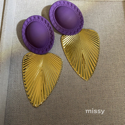 Auri Gilded Leaf Drop Earrings