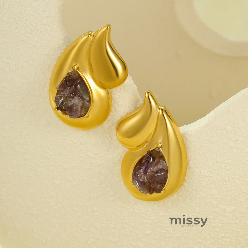 Clarice Natural Stone Dangle Earrings