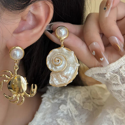 Isabella Asymmetric Ocean Earrings
