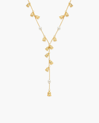 Jaylynn Pearl Lariat Necklace