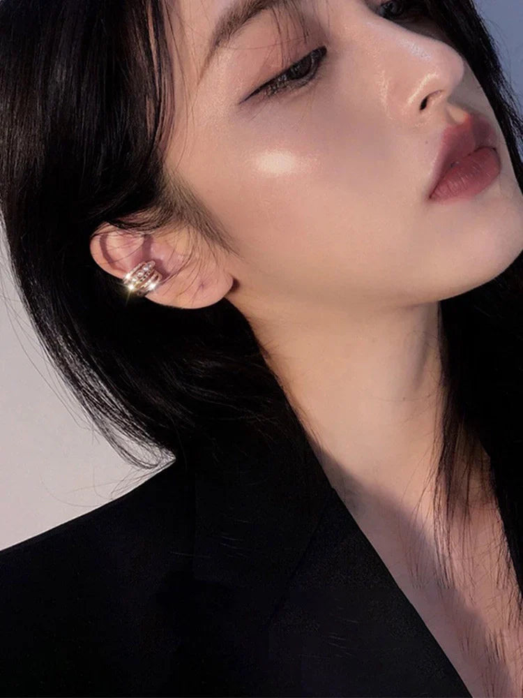 Multi-layer Pearl Zircon Ear Cuffs