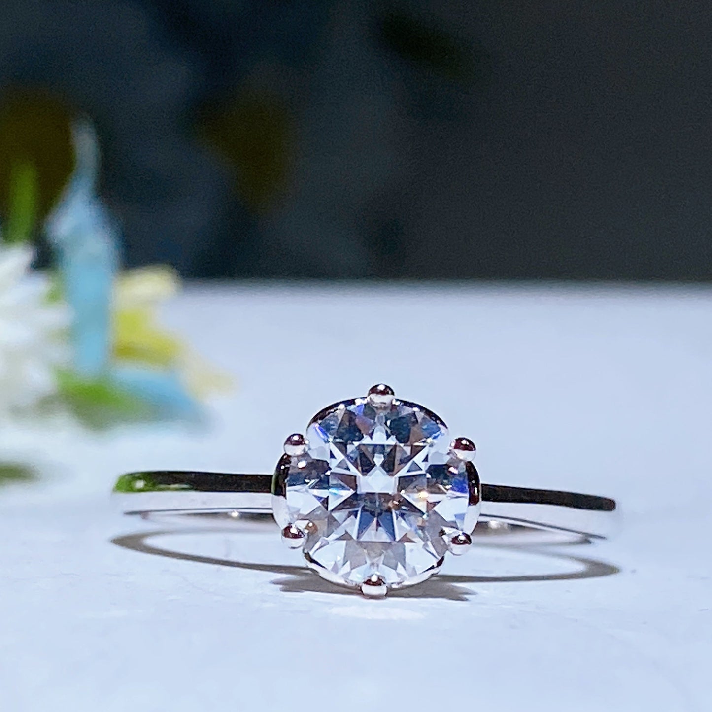Moissanite Healing Ring With 1.0 or 2.0 Oct Size | Spiritual Rings