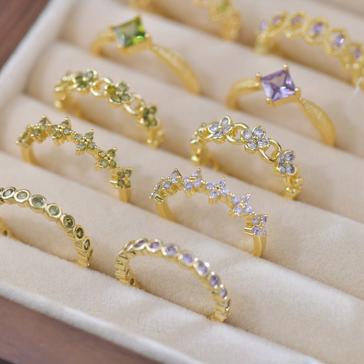 Moonlit Blossom Link Ring