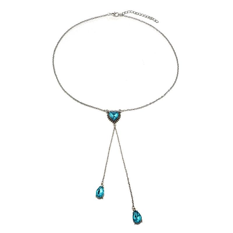 Blue Heart Goddess Necklace