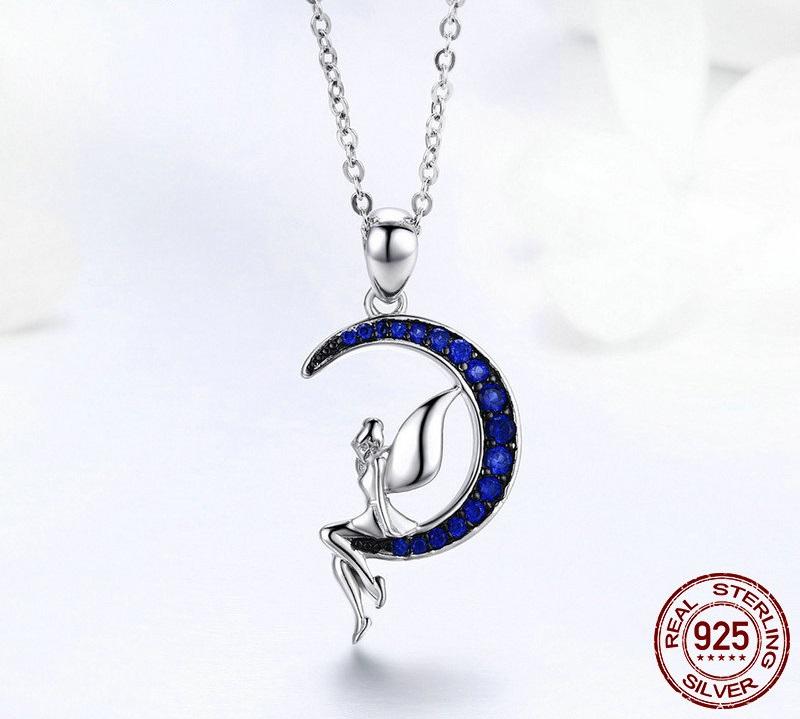 Blue Moon Fairy Sterling Silver Necklace