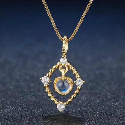Enchanting Blue Moonstone Necklace