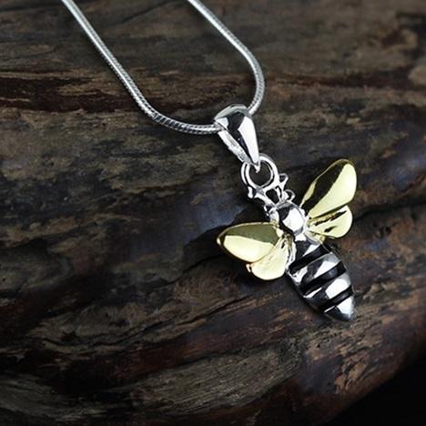Honey Bee Sterling Silver Necklace