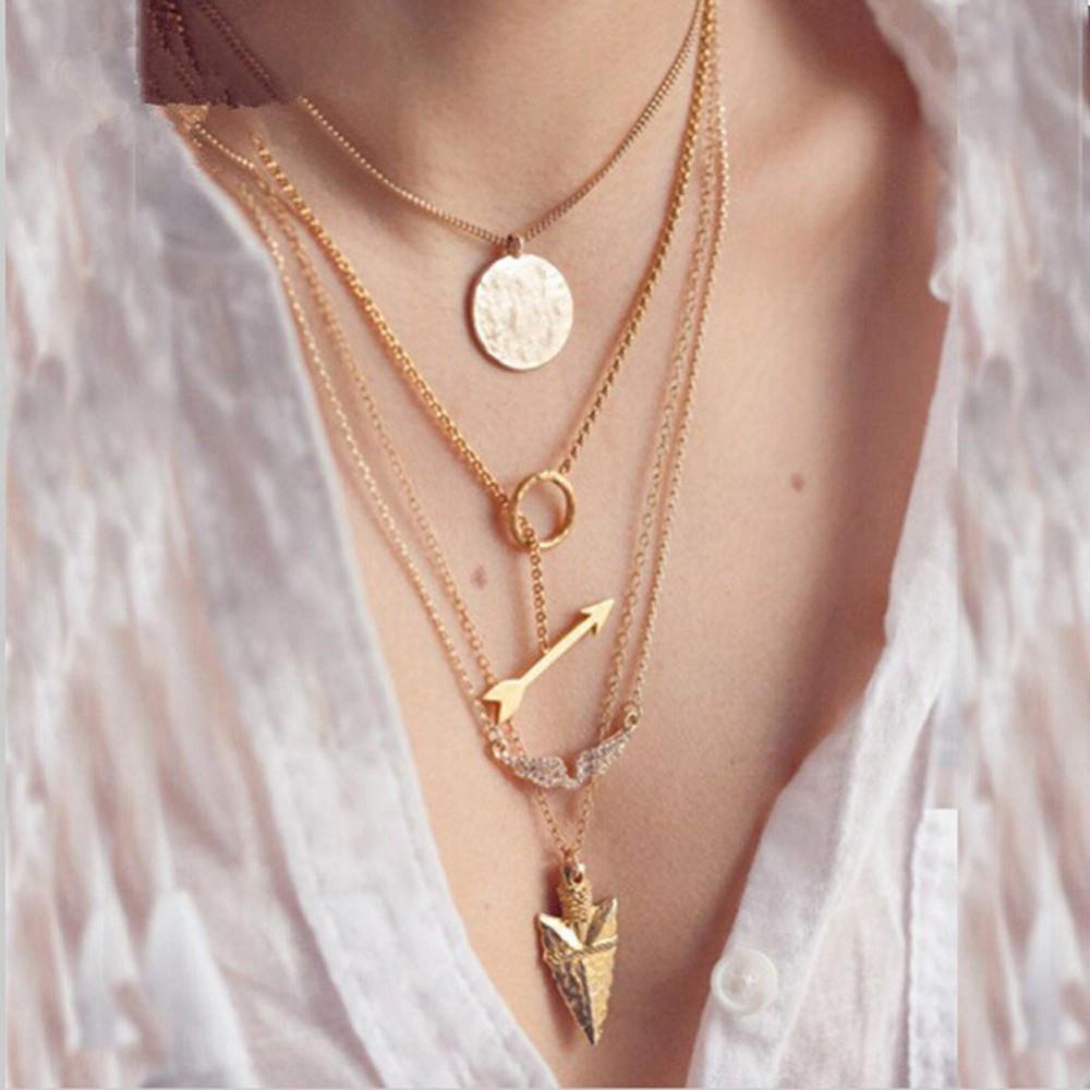 Multilayer Arrow Summer Necklace