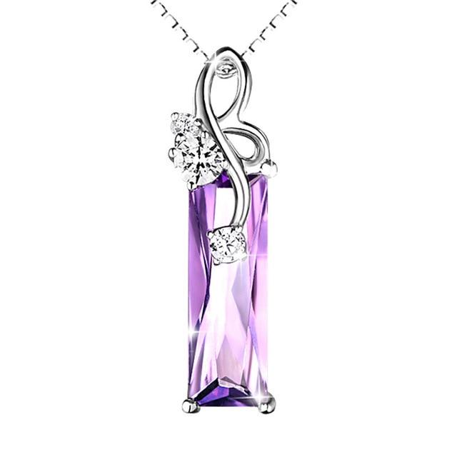 Purple Goddess Silver Necklace