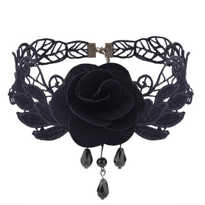 Sensual Rose Lace Choker Necklace