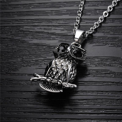 The Wise Owl Stainless Steel Necklace