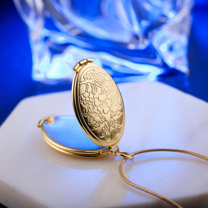 Rose Memory Locket Necklace