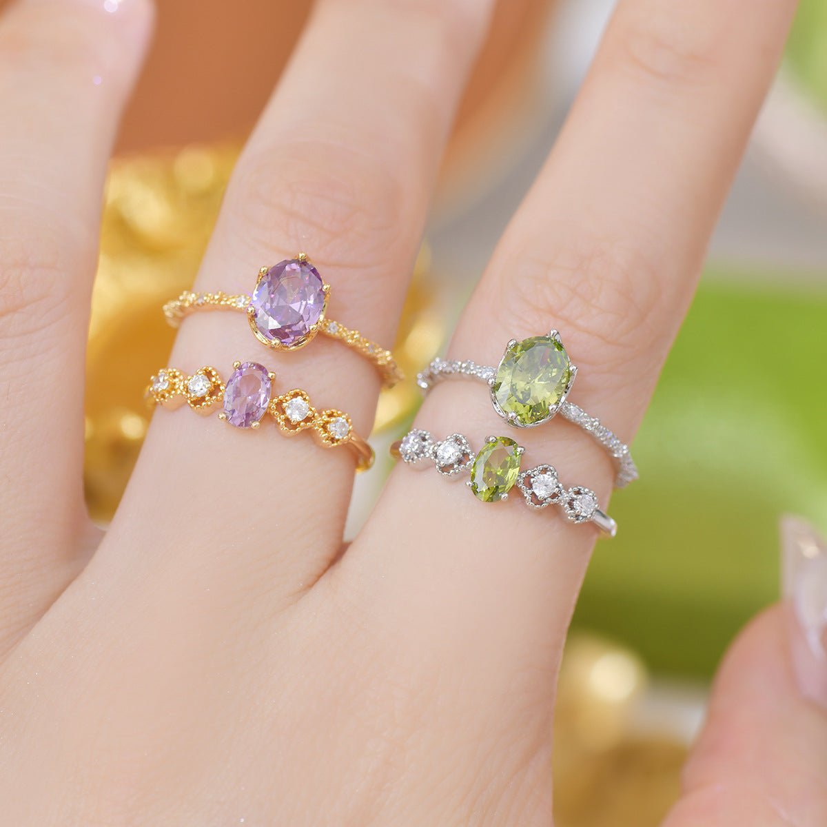 Oval Amethyst Ring