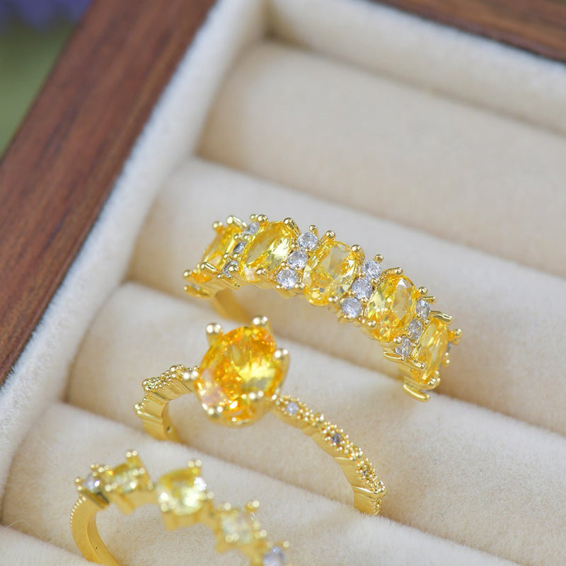 Oval Citrine Ring