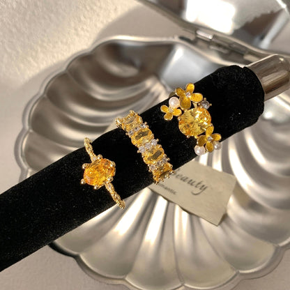 Oval Citrine Ring