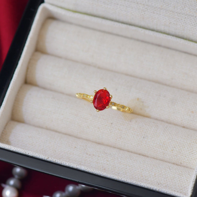 Oval Ruby Ring