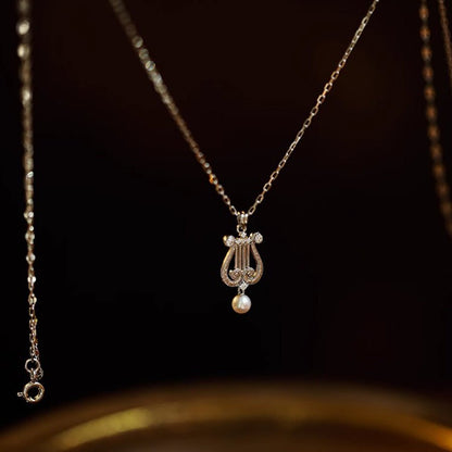 Pearly Lyre Sonata Necklace