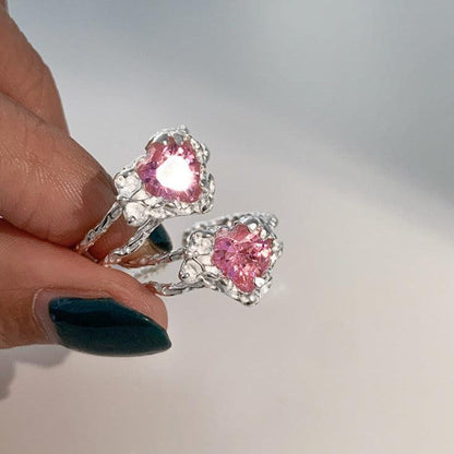 [] Pink Heart Ring