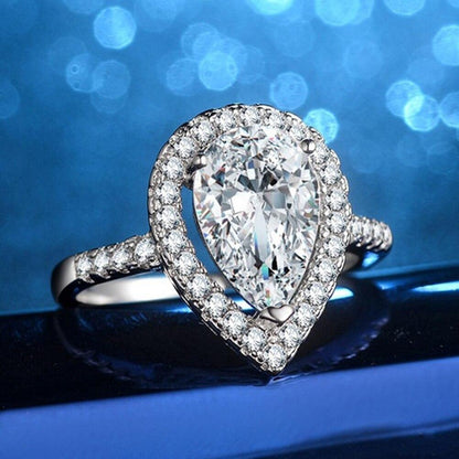 Water Drop Crystal Princess Ring