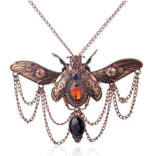 Style Steampunk Beetle Necklace