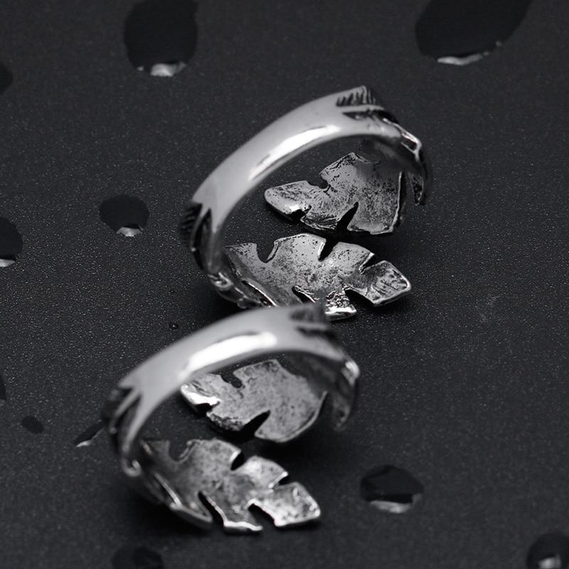 Feather Titanium Steel Wrap Ring