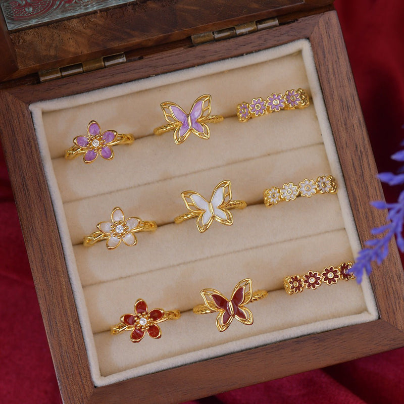 Red Mariposa Ring