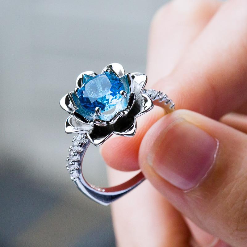 Blue Lotus Botanical Ring