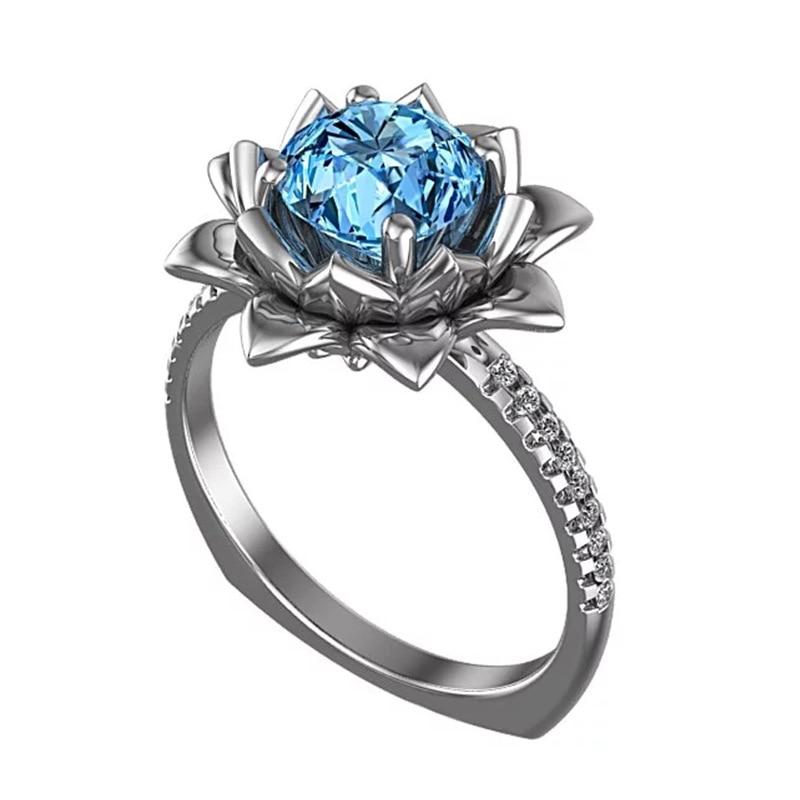 Blue Lotus Botanical Ring