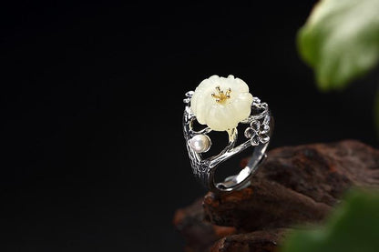 Cherry Blossom Silver Ring