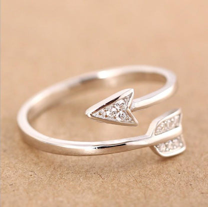 Crystal Arrow Wrap Ring