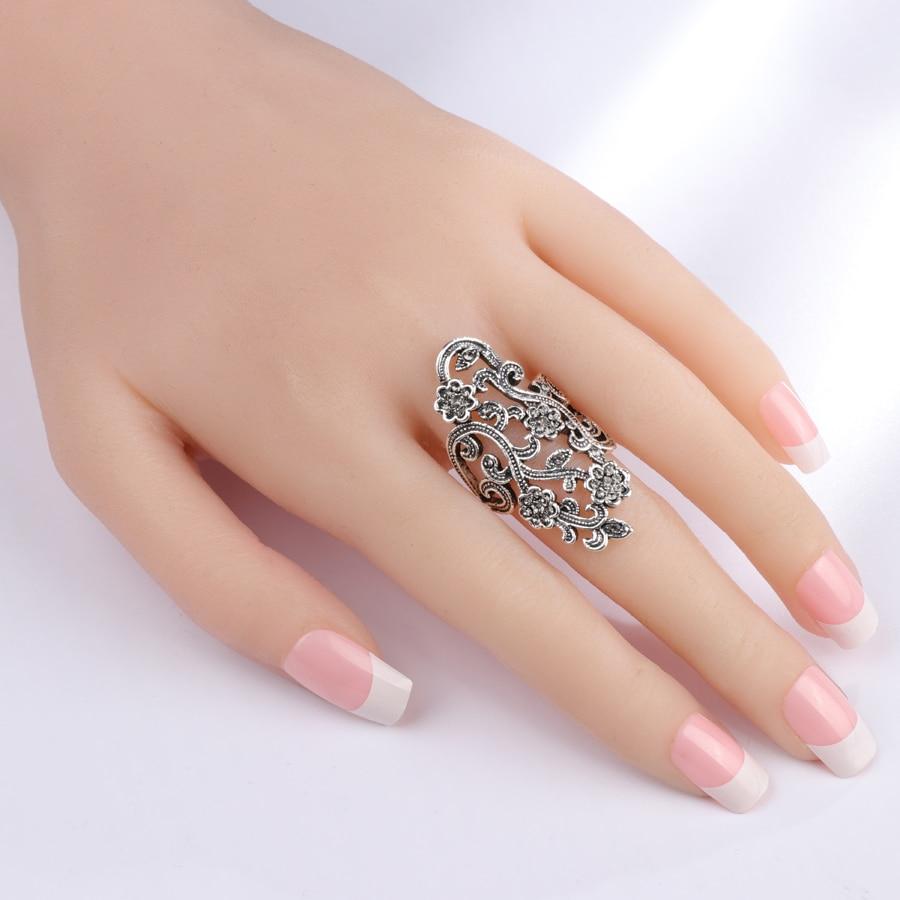 Crystal Flower Vines Ring