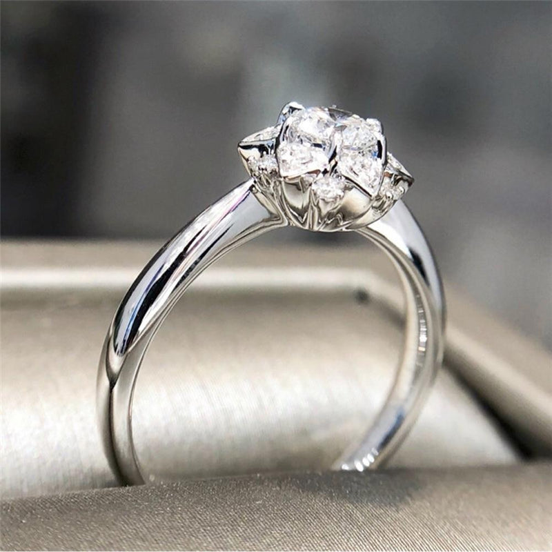 Rhinestone Flower Ring