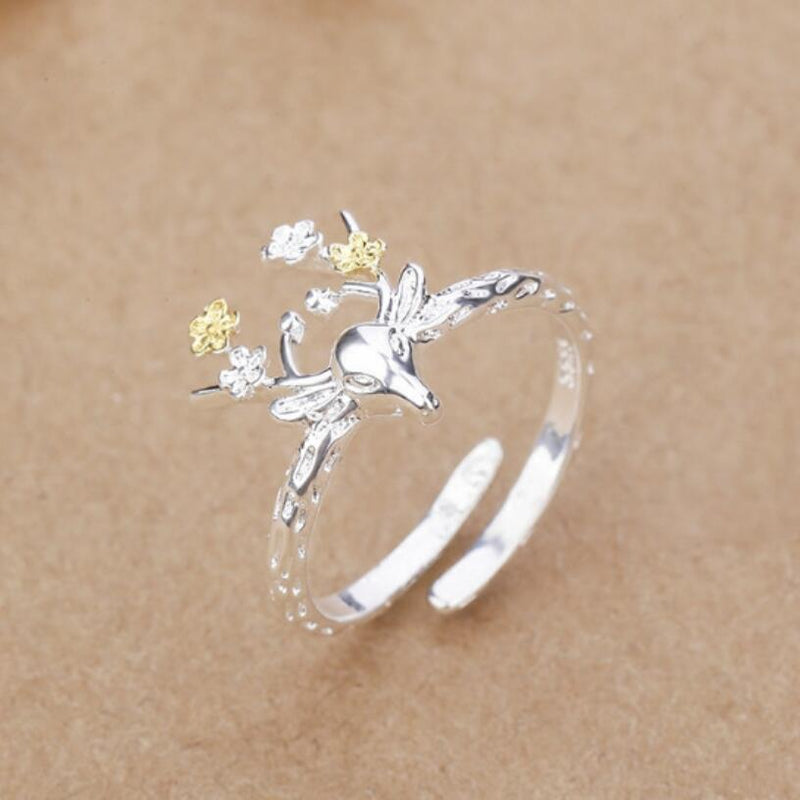 Deer Sterling Silver Ring