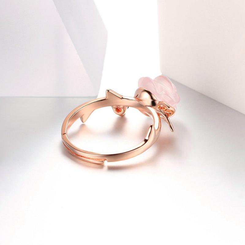 Majestic Rose Quartz & Garnet Ring