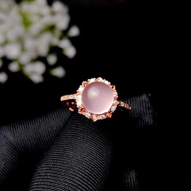 Majestic Rose Quartz Silver Ring